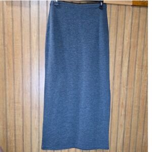 Vintage Joe Vanbasset Knit Maxi Skirt Gray High Waist Casual Everyday Size M